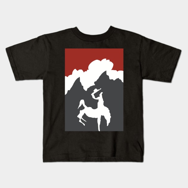 JACKSON HOLE MOUNTAIN RESORT MINIMALIST Kids T-Shirt by itsMePopoi